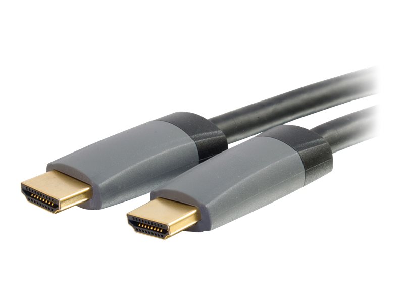 C2G 2m (6ft) HDMI Cable with Ethernet - High Speed CL2 In-Wall Rated - M/M - Câble HDMI avec Ethernet - HDMI mâle pour HDMI mâle - 2 m - blindé - noir - 42522 - Câbles HDMI