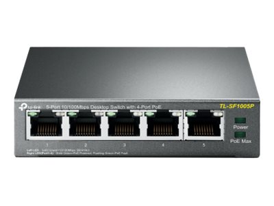 TP-Link TL-SF1005P - Commutateur - non géré - 5 x 10/100 (4 PoE) - de bureau - PoE (58 W) - TL-SF1005P - Concentrateurs et commutateurs 10/100