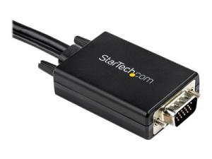 StarTech.com 2m VGA to HDMI Converter Cable with USB Audio Support & Power, Analog to Digital Video Adapter Cable to connect a VGA PC to HDMI Display, 1080p Male to Male Monitor Cable - Supports Wide Displays (VGA2HDMM2M) - Câble adaptateur - USB, HD-15 (VGA) mâle pour HDMI mâle - 2 m - noir - actif, support 1080p, alimentation USB + audio - VGA2HDMM2M - Accessoires pour téléviseurs