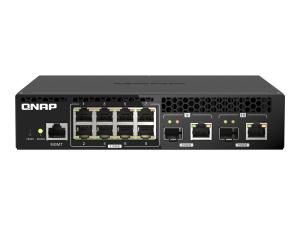 QNAP QSW-M2108R-2C - Commutateur - Géré - 8 x 2.5GBase-T + 2 x combo 10 Gigabit SFP+/RJ-45 - de bureau, Montable sur rack - QSW-M2108R-2C - Concentrateurs et commutateurs gigabit