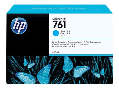 HP 761 - 400 ml - cyan - original - DesignJet - cartouche d'encre - pour DesignJet T7100, T7200, T7200 Production Printer - CM994A - Cartouches d'encre HP