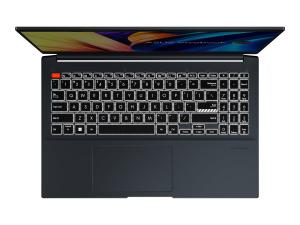 ASUS VivoBook Pro 15X OLED H6502VJ-MA148X - Intel Core i5 - 13500H / jusqu'à 4.7 GHz - Win 11 Pro - GF RTX 3050  - 16 Go RAM - 512 Go SSD NVMe - 15" OLED 2880 x 1620 (3K) @ 120 Hz - Gigabit Ethernet - Wi-Fi 6E, Bluetooth - bleu calme - 90NB11K1-M005B0 - Ordinateurs portables