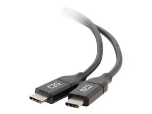 C2G 1.8m (6ft) USB C Cable - USB 2.0 (5A) - M/M USB Type C Cable - Black - Câble USB - 24 pin USB-C (M) pour 24 pin USB-C (M) - USB 2.0 - 5 A - 1.8 m - noir - 88828 - Câbles USB