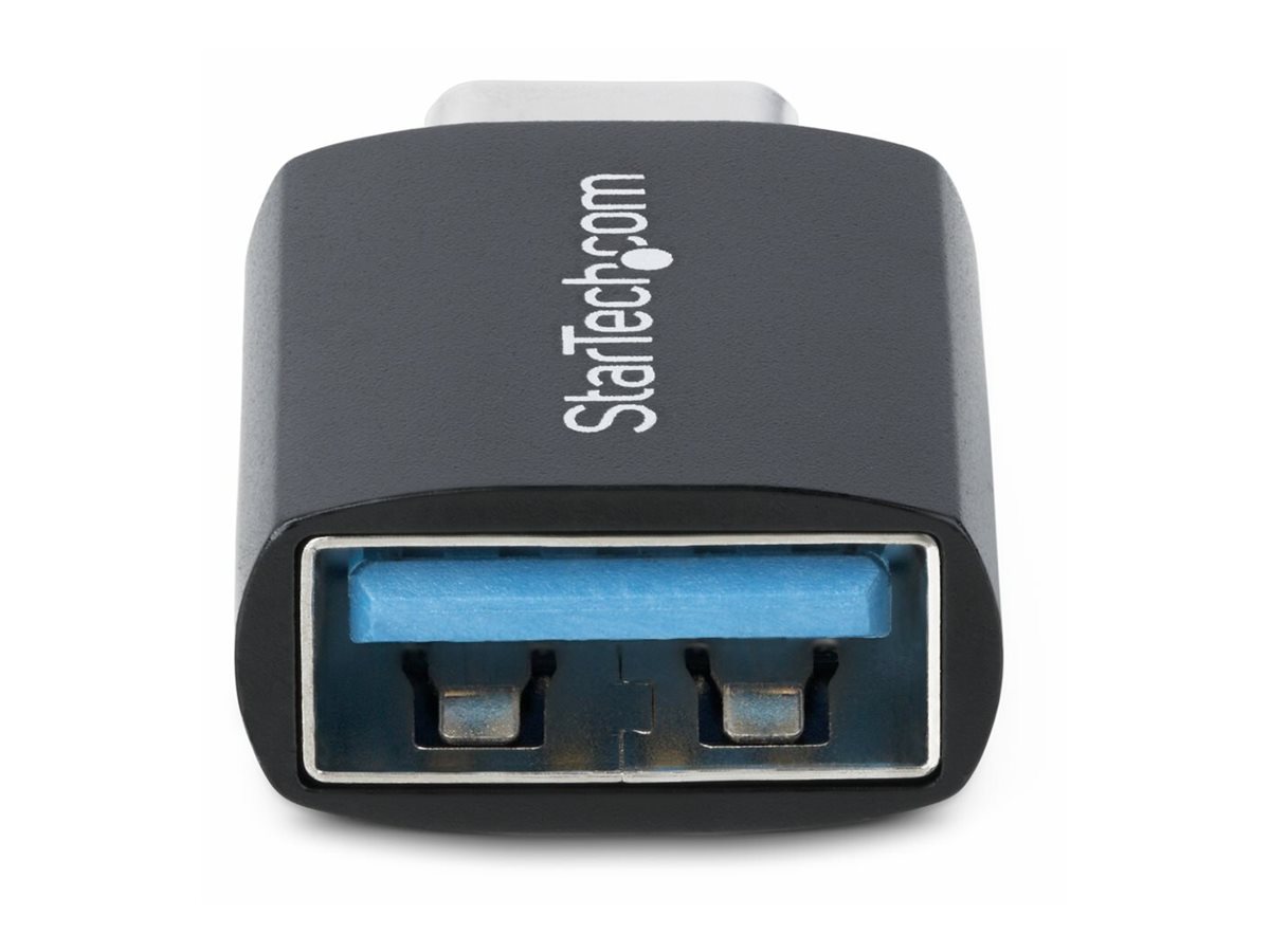 StarTech.com USB-C to USB-A Adapter, USB 5Gbps, Compact USB-C Male to USB-A Female Adapter, Durable Metal Housing, M/F - Adaptateur USB - 24 pin USB-C (M) pour USB (F) - USB 3.2 Gen 1 - 5 V - 3 A - passif, up to 5 Gbps data transfer rate - noir - USB31CAADGCP - Câbles USB