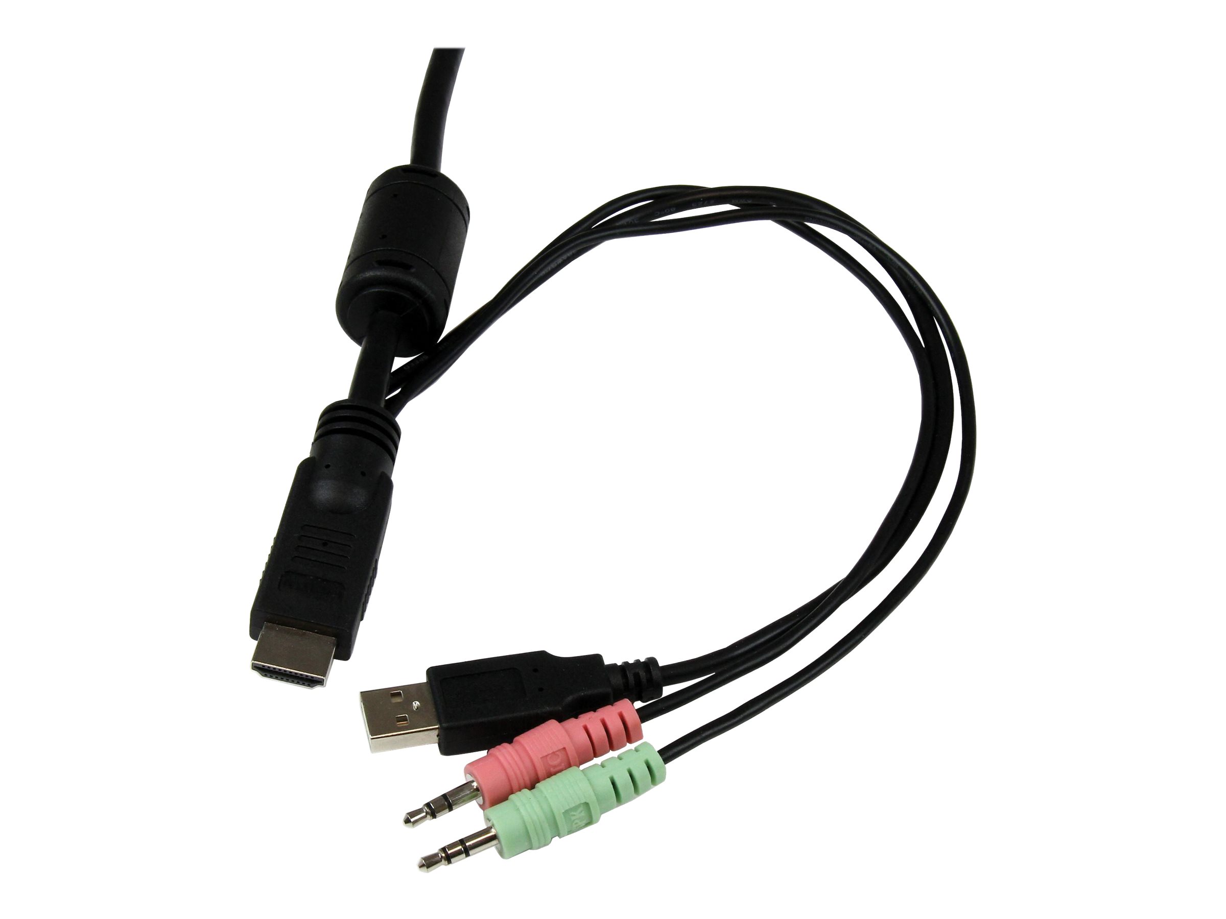 StarTech.com Switch KVM USB HDMI à 2 ports - Commutateur écran clavier souris alimenté par USB avec câbles KVM et commutateur à distance - Commutateur écran-clavier-souris/audio - 2 x KVM / audio - 1 utilisateur local - de bureau - SV211HDUA - Commutateurs KVM