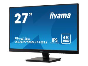 iiyama ProLite XU2792UHSU-B1 - Écran LED - 27" - 3840 x 2160 4K @ 60 Hz - IPS - 300 cd/m² - 1000:1 - 4 ms - HDMI, DVI, DisplayPort - haut-parleurs - XU2792UHSU-B1 - Écrans d'ordinateur