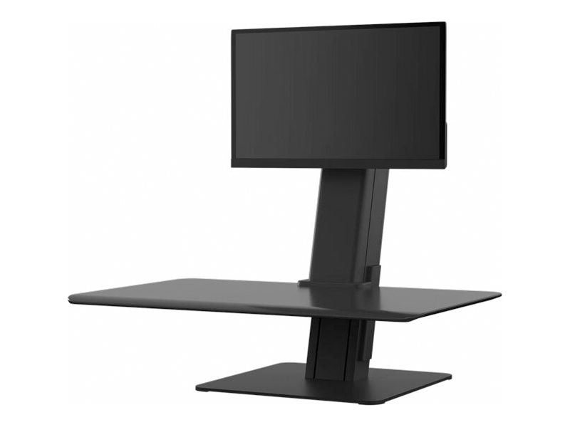 Humanscale QuickStand Eco - Kit de montage (étagère de clavier / souris, base autonome, support de bureau pour écran unique) - pour écran LCD/équipement PC - noir - ordinateur de bureau - QSE2SMB - Montages pour TV et moniteur