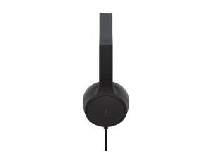 Belkin SoundForm Mini - Écouteurs avec micro - sur-oreille - filaire - jack 3,5mm - noir - AUD004BTBK - Écouteurs