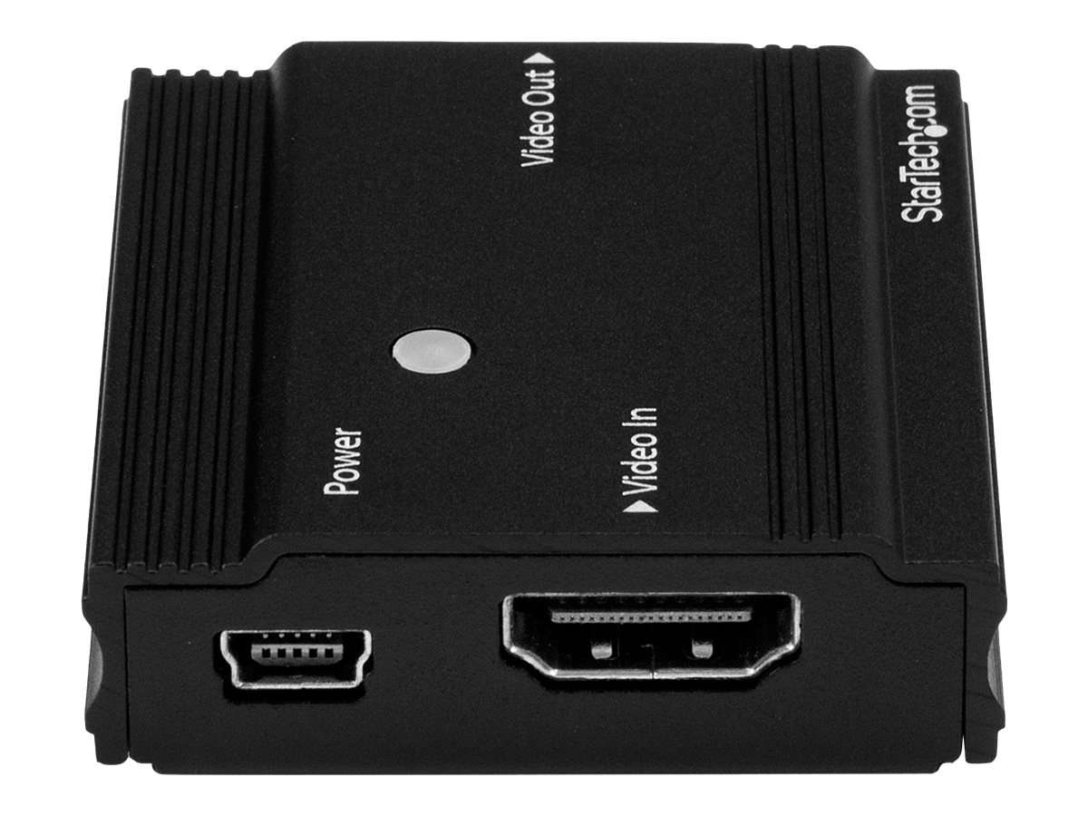 StarTech.com Amplificateur de signal HDMI - Extendeur HDMI - Booster HDMI - Répéteur de signal vidéo - 4K 60 Hz - Prolongateur audio/vidéo - HDMI - jusqu'à 35 m - HDBOOST4K - Prolongateurs de signal