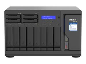 QNAP TVS-h1288X - Serveur NAS - 12 Baies - SATA 6Gb/s - RAID RAID 0, 1, 5, 6, 10, 50, JBOD, disque de réserve 5, 6 disques de secours, 60, disque de réserve 10, RAID TP - RAM 16 Go - Gigabit Ethernet / 2.5 Gigabit Ethernet / 10 Gigabit Ethernet - iSCSI support - TVS-H1288X-W1250-16G - NAS