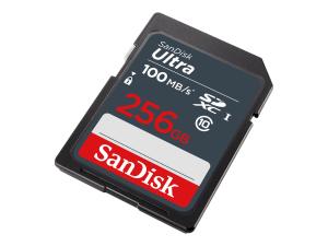 SanDisk Ultra - Carte mémoire flash - 256 Go - UHS Class 1 / Class10 - SDXC UHS-I - SDSDUNR-256G-GN3IN - Cartes flash