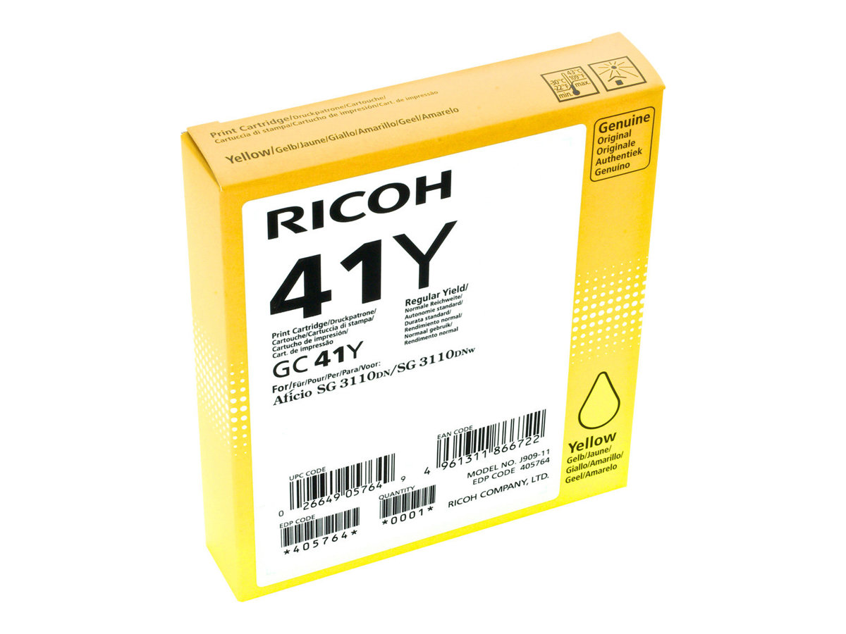 Ricoh - Jaune - original - cartouche d'encre - pour Ricoh Aficio SG 3100, Aficio SG 3110, Aficio SG 7100, SG 3110, SG 3120 - 405764 - Autres cartouches d'encre