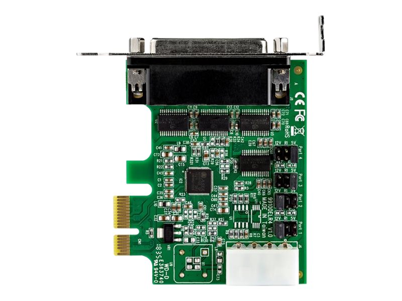 StarTech.com Carte série PCI Express RS232 à 4 ports - Adaptateur - Adaptateur série - PCIe profil bas - RS-232 x 4 - PEX4S953LP - Adaptateurs réseau filaires