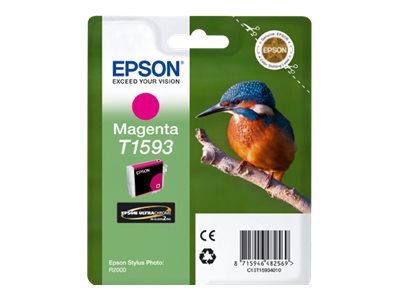Epson T1593 - 17 ml - magenta - original - blister - cartouche d'encre - pour Stylus Photo R2000 - C13T15934010 - Cartouches d'imprimante