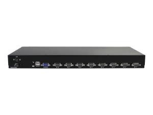 StarTech.com Switch KVM USB VGA 8 ports à montage en rack 1U avec OSD - Commutateur KVM - 8 x KVM port(s) - 1 utilisateur local - de bureau - pour P/N: RK3236BKF, RKCONS1701, RKCONS17HD, RKCONS1901, RKCONS1908K, RKCONS1916K, RKQMCAB12V2 - SV831DUSBU - Commutateurs KVM