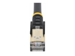 StarTech.com Cordon de raccordement CAT6a - 7,5 m - Sans crochet - Noir - Cordon de raccordement - RJ-45 (M) pour RJ-45 (M) - 7.5 m - STP - CAT 6a - sans crochet, moulé - noir - 6ASPAT750CMBK - Câbles à paire torsadée