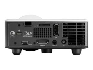 Optoma ML1050STi - Projecteur DLP - LED - 3D - 1000 lumens - WXGA (1280 x 800) - 16:10 - 720p - objectif fixe à focale courte - blanc, gris - E9PP7MC01EZ1 - Projecteurs courte portée