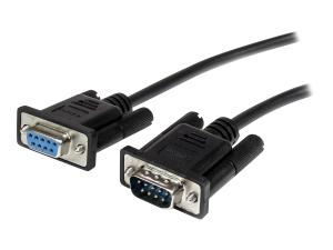 StarTech.com Cable serie DB9 RS232 en liaison directe de 2 m - Noir - M/F - Rallonge de câble série - DB-9 (M) pour DB-9 (F) - 2 m - noir - pour P/N: 1P3FPC-USB-SERIAL, IC232TTL, ICUSB2324I, ICUSB232D, ICUSB232V2, SV1108IPPWGB - MXT1002MBK - Câbles série