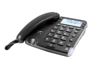 DORO Magna 4000 - Téléphone filaire avec ID d'appelant/appel en instance - noir - 6377 - Téléphones filaires