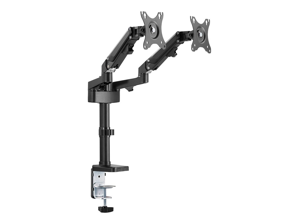 Neomounts DS70-750BL2 - Kit de montage (support de montage pour bureau) - bras double réglable en hauteur et en mouvement - pour 2 écrans LCD - noir - Taille d'écran : 17"-27" - pinces montables, oeillet - DS70-750BL2 - Montages pour TV et moniteur