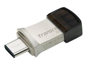 Transcend JetFlash 890 - Clé USB - 128 Go - USB 3.1 Gen 1 / USB-C - argent - TS128GJF890S - Lecteurs flash