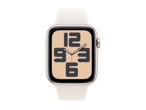 Apple Watch SE (GPS) - 2e génération - 40 mm - aluminium droit - montre intelligente avec bande sport - fluoroélastomère - droit - taille du bracelet : S/M - 32 Go - Wi-Fi 4, Bluetooth - 26.4 g - MXEF3QF/A - Montres intelligentes