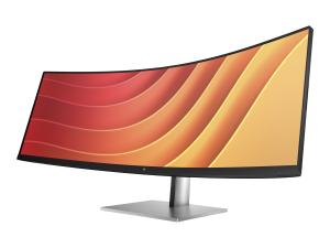 HP E45c G5 - E-Series - écran LED - incurvé - 44.5" - 5120 x 1440 Dual Quad HD @ 165 Hz - VA - 400 cd/m² - 3000:1 - 3 ms - HDMI, DisplayPort, USB-C - haut-parleurs - tête noire, noir et argent (support) - 6N4C1AA#ABB - Écrans d'ordinateur