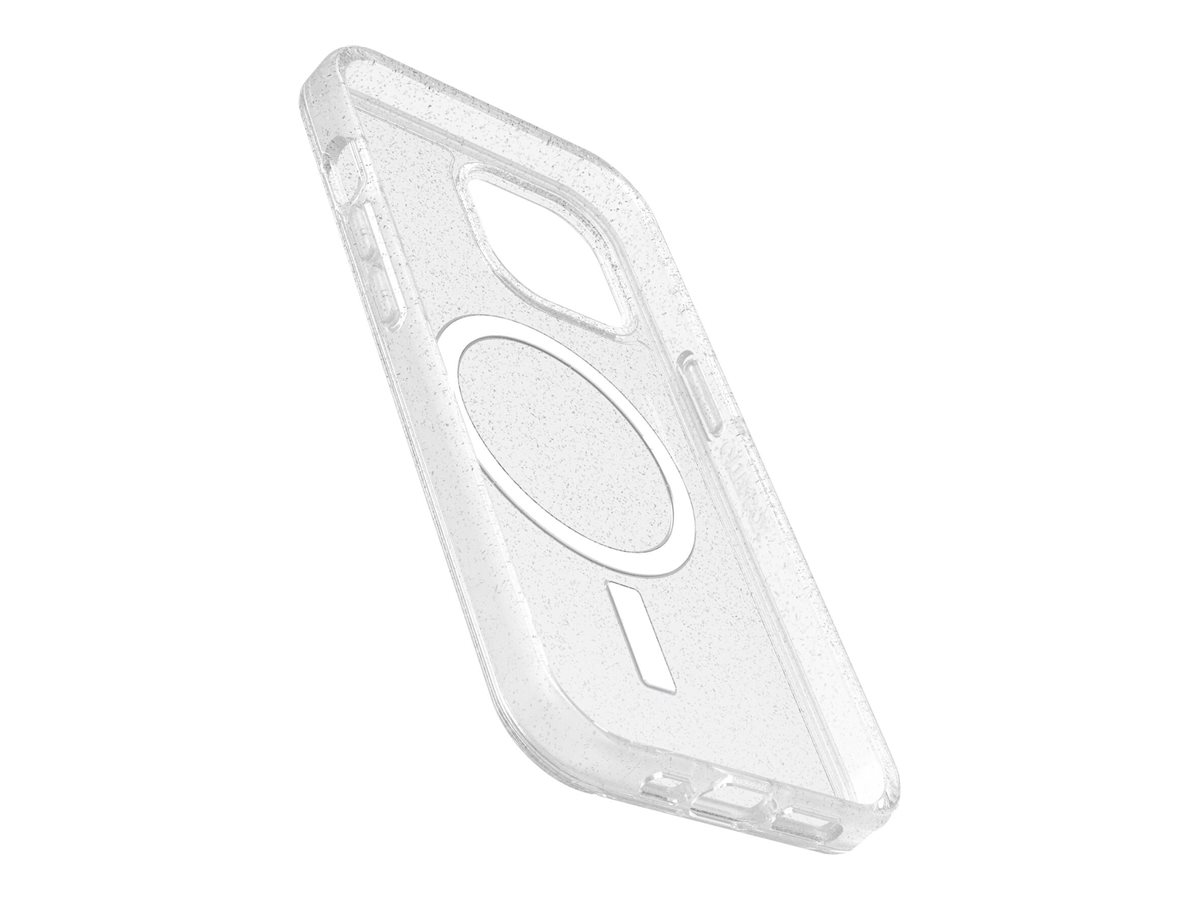 OtterBox Symmetry Series - Coque de protection pour téléphone portable - compatibilité avec MagSafe - polycarbonate, caoutchouc synthétique - stardust (paillettes transparentes) - pour Apple iPhone 13, 14, 15 - 77-93117 - Coques et étuis pour téléphone portable