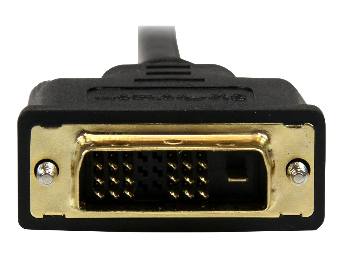 StarTech.com Câble Adaptateur Mini HDMI® vers DVI-D M/M pour Tablet et Caméra - 1x Mini HDMI (Type C) Mâle, 1x DVI-D (18+1) Mâle - 2 m - Câble adaptateur - DVI-D mâle pour 19 pin mini HDMI Type C mâle - 2 m - blindé - noir - HDCDVIMM2M - Câbles HDMI