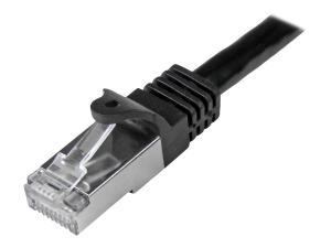 StarTech.com Câble réseau Cat6 blindé SFTP sans crochet - 5 m Noir - Cordon Ethernet RJ45 anti-accroc - Câble patch - Cordon de raccordement - RJ-45 (M) pour RJ-45 (M) - 5 m - SFTP - CAT 6 - moulé, sans crochet - noir - N6SPAT5MBK - Câbles à paire torsadée