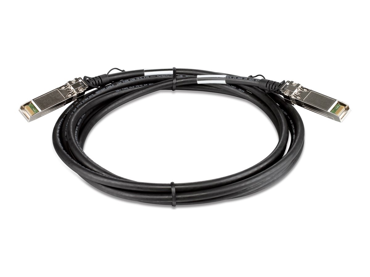 D-Link Direct Attach Cable - Câble d'empilage - SFP+ pour SFP+ - 3 m - pour DGS 3630; DMS 3130; DXS 1100, 1210, 3400, 3600; Web Smart DXS-1210-12 - DEM-CB300S - Câbles réseau spéciaux
