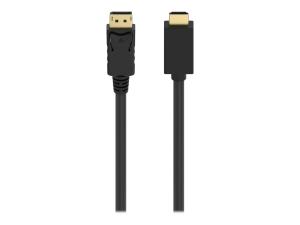 Belkin Câble DisplayPort vers HDMI de 1,8 m, M/M, 4k - Câble adaptateur - DisplayPort mâle pour HDMI mâle - 1.8 m - blindé - pour P/N: F4U097tt, F4U109tt - F2CD001B06-E - Câbles HDMI
