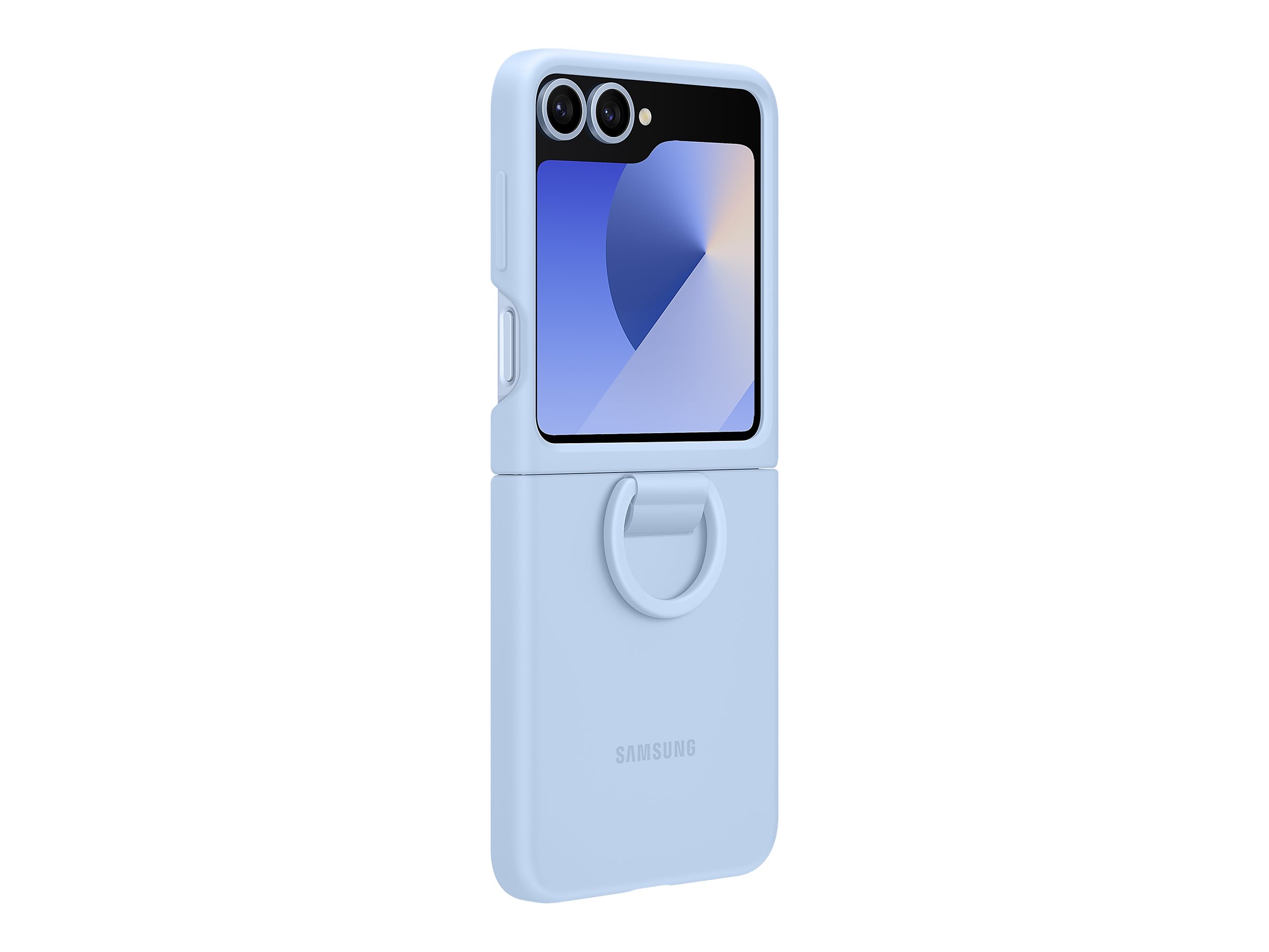 Samsung EF-PF741 - Coque de protection pour téléphone portable - avec anneau - silicone - bleu clair - pour Galaxy Z Flip6 - EF-PF741TLEGWW - Coques et étuis pour téléphone portable