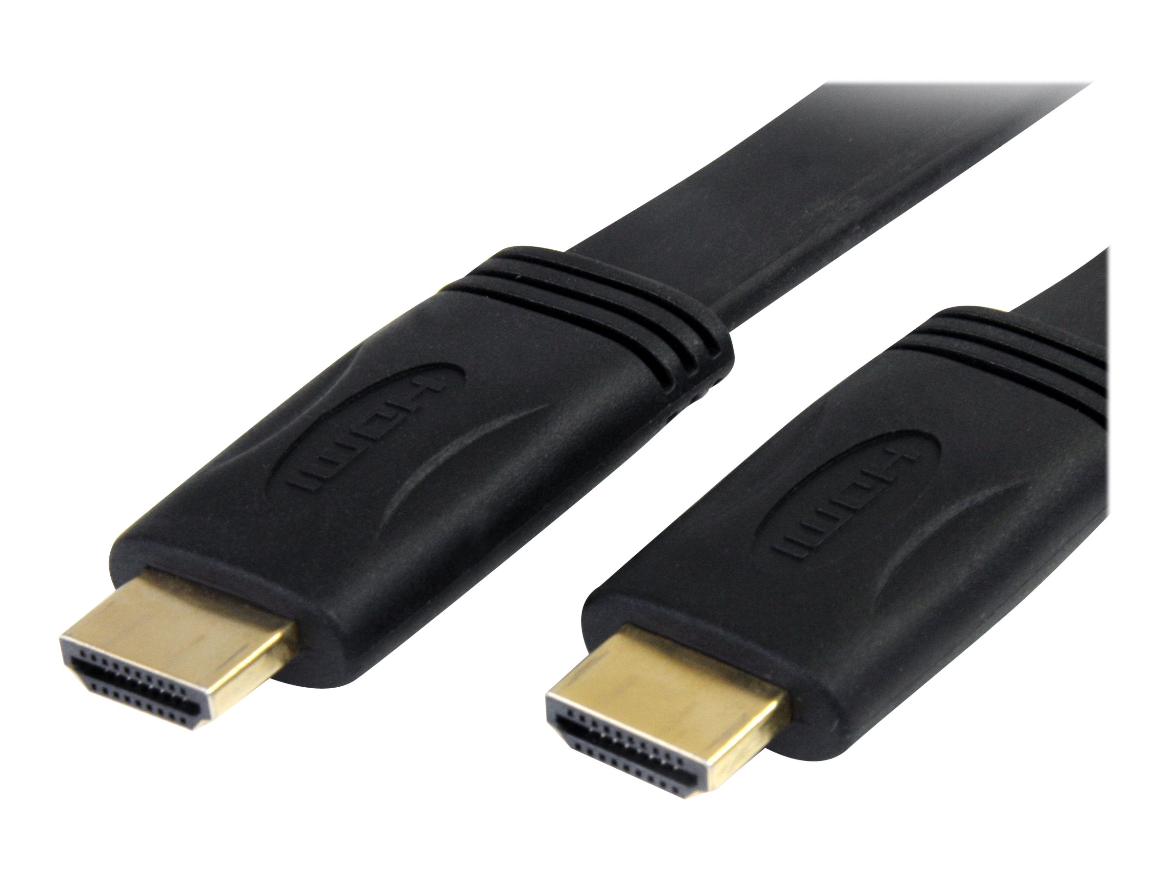 StarTech.com Câble plat - HDMI vers HDMI avec Ethernet - Ultra HD 4k x 2k - Câble HDMI avec Ethernet - HDMI mâle pour HDMI mâle - 1.8 m - noir - HDMIMM6FL - Accessoires pour systèmes audio domestiques