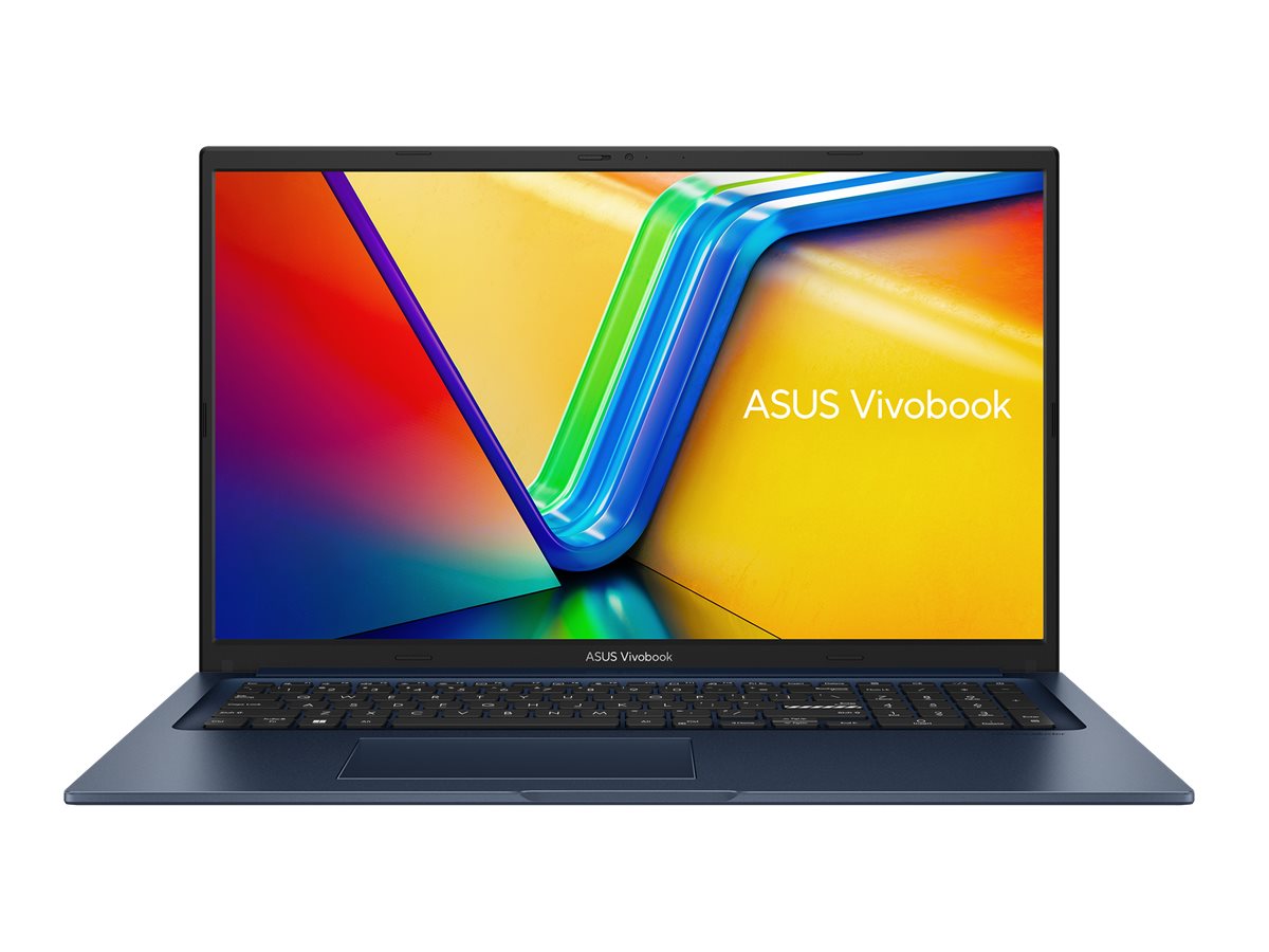 ASUS VivoBook 17 X1704ZA-AU249W - Conception de charnière à 180 degrés - Intel Core i3 - 1215U / jusqu'à 4.4 GHz - Win 11 Home - UHD Graphics - 8 Go RAM - 512 Go SSD NVMe - 17.3" 1920 x 1080 (Full HD) - Wi-Fi 6E, Bluetooth - bleu calme - 90NB10F2-M009W0 - Ordinateurs portables