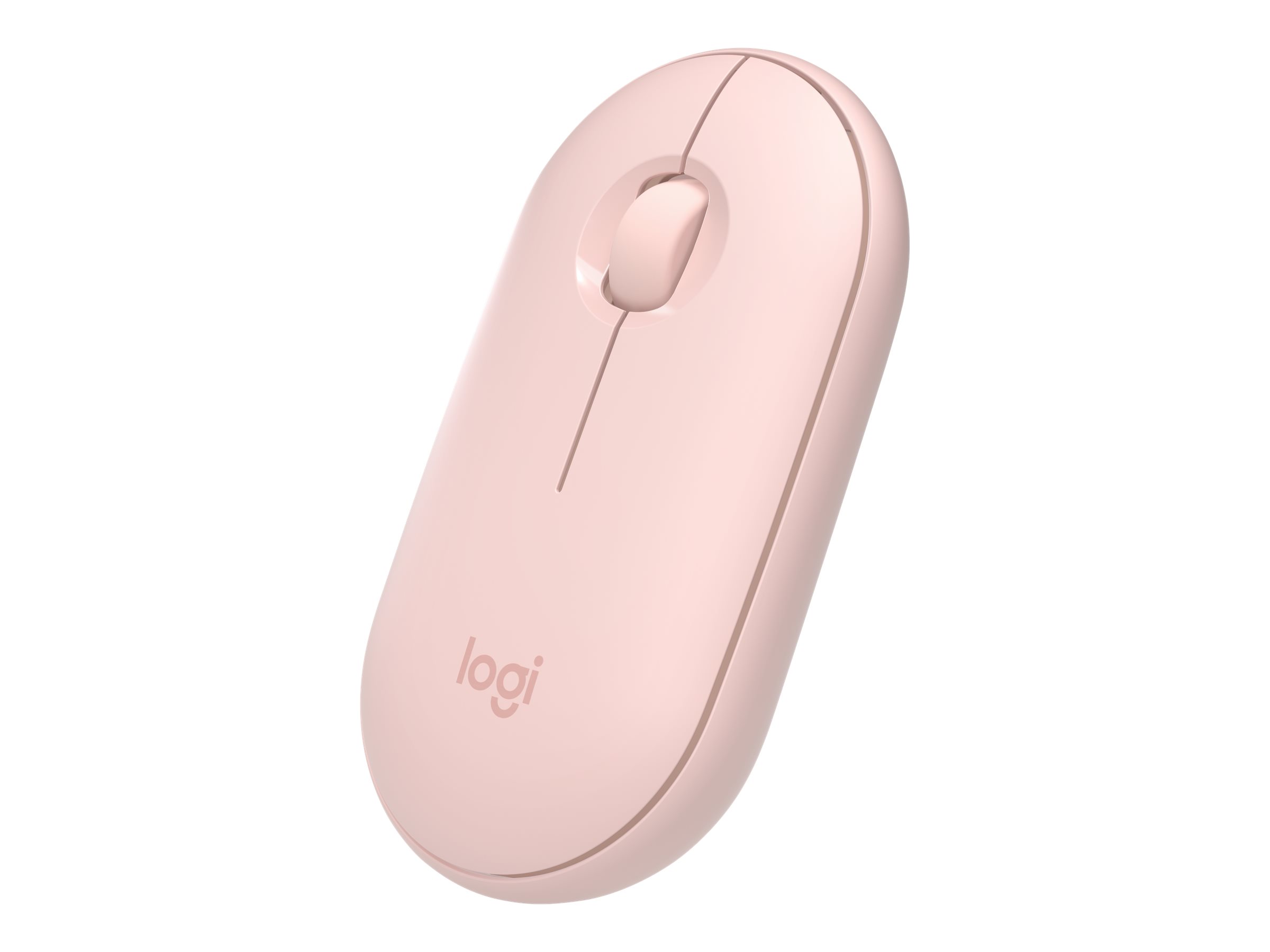 Souris Logitech Pebble M350 sans fil rose sur