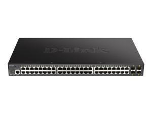D-Link DGS 1250-52XMP - Commutateur - L3 Lite - intelligent - 48 x 10/100/1000 (PoE) + 4 x 10 Gigabit SFP+ - Montable sur rack - PoE (370 W) - DGS-1250-52XMP/E - Concentrateurs et commutateurs gigabit