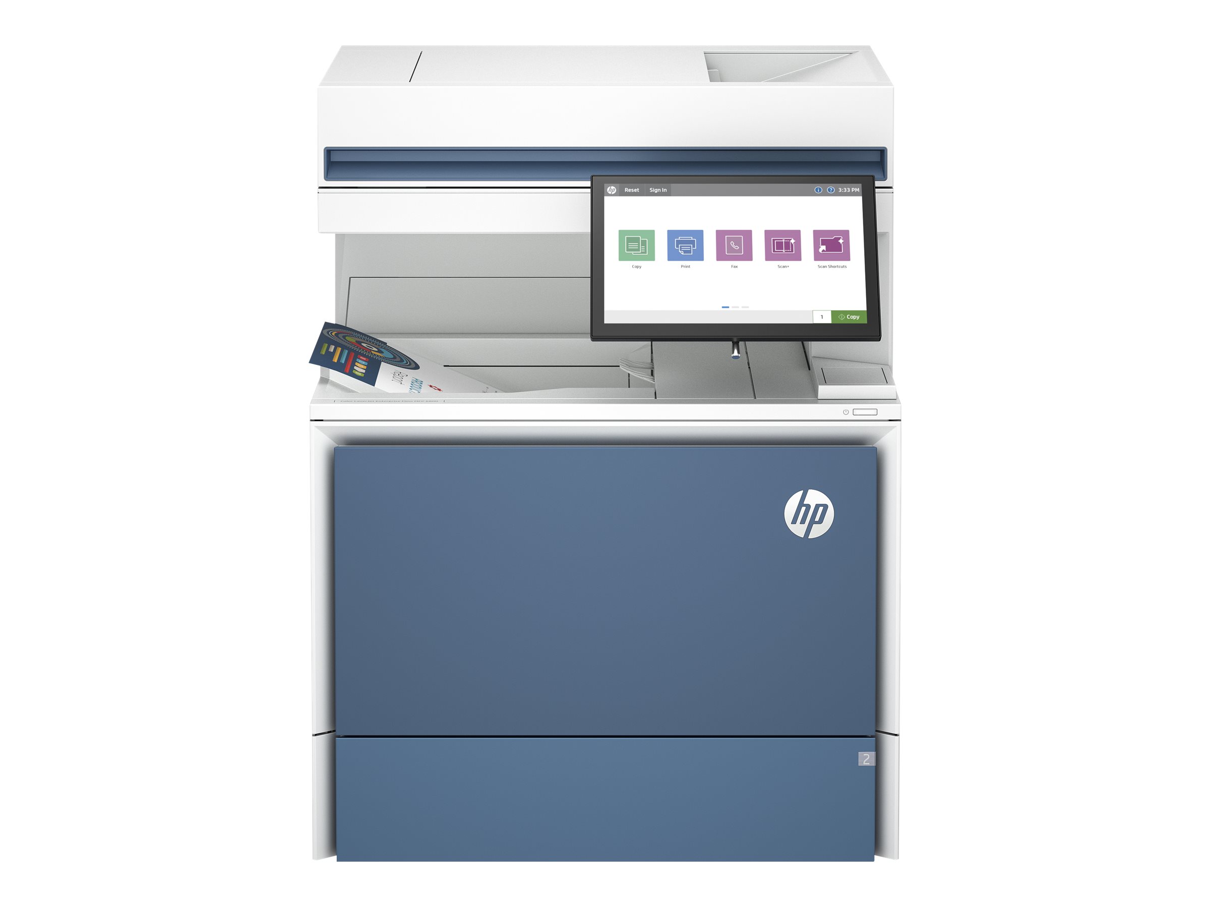 HP LaserJet Enterprise Flow MFP 6800zf - Imprimante multifonctions - couleur - laser - Legal (216 x 356 mm) (original) - A4/Legal (support) - jusqu'à 52 ppm (copie) - jusqu'à 52 ppm (impression) - 650 feuilles - 33.6 Kbits/s - Gigabit LAN, USB 3.0, hôte USB 2.0, hôte USB 3.0 - 6QN36A#B19 - Imprimantes multifonctions