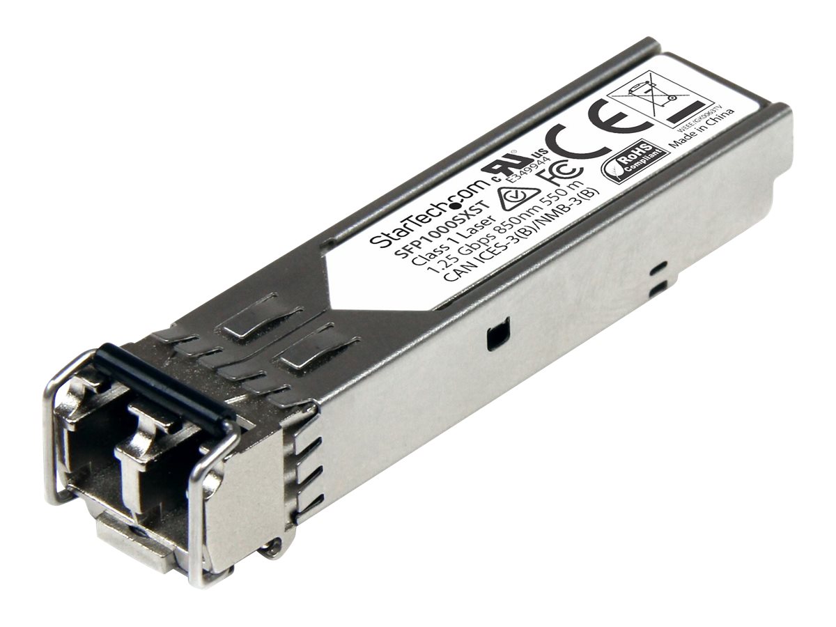 StarTech.com MSA Uncoded Compatible SFP Module, 1000BASE-SX, 1GbE Multi Mode (MMF) Fiber Optic Transceiver, 1GE Gigabit Ethernet SFP, LC Connector, 550m, 850nm, DDM, 1Gbps Mini GBIC Module - Lifetime Warranty (SFP1000SXST) - Module transmetteur SFP (mini-GBIC) - 1GbE - 1000Base-SX - LC multi-mode - jusqu'à 550 m - 850 nm - pour P/N: US1GA30SFP, US1GC30SFP - SFP1000SXST - Transmetteurs SFP