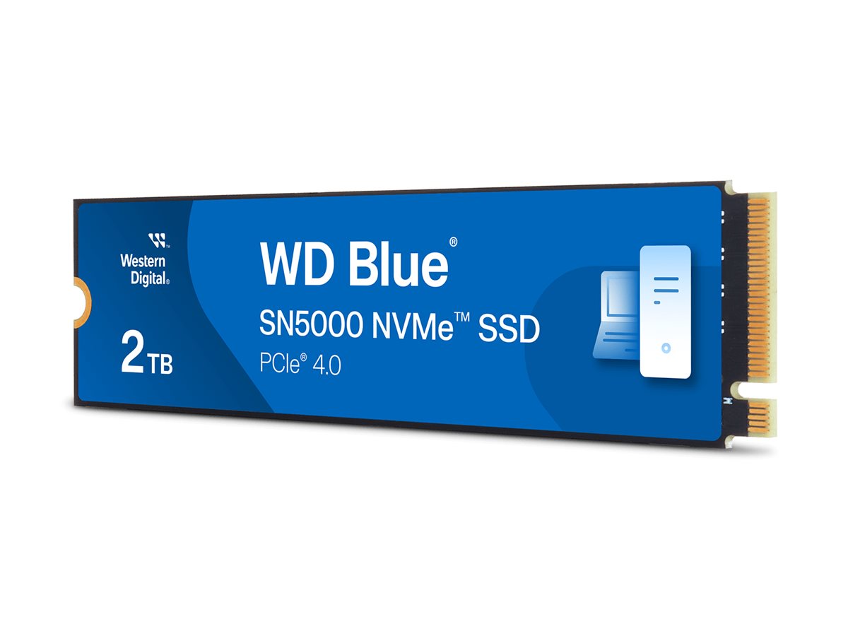 WD Blue SN5000 WDS200T4B0E-00CNZ0 - SSD - 2 To - interne - M.2 2280 - PCIe 4.0 x4 (NVMe) - WDS200T4B0E-00CNZ0 - Disques SSD