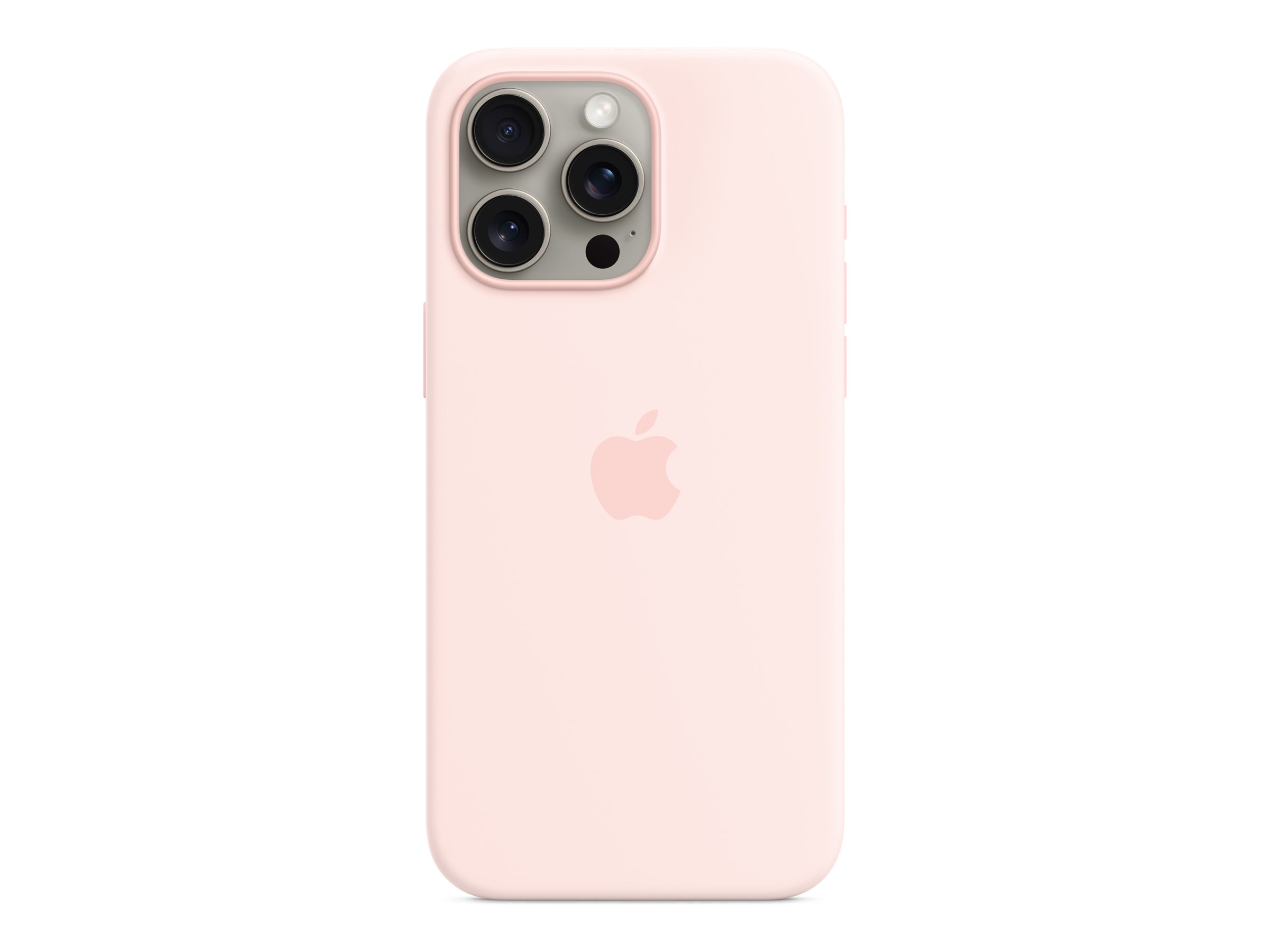 Apple - Coque de protection pour téléphone portable - compatibilité avec MagSafe - silicone - Rose clair - pour iPhone 15 Pro Max - MT1U3ZM/A - Coques et étuis pour téléphone portable