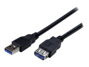 StarTech.com Câble d'extension USB 3.0 SuperSpeed de 2m - Rallonge / Prolongateur USB A vers A - Répéteur USB 3.0 - M/F - Noir - Rallonge de câble USB - USB type A (F) pour USB type A (M) - USB 3.0 - 2 m - noir - pour P/N: HB30A4AIB, SV211DPUA4K, SV211HDUA4K, USB2001EXT2NA, USB2002EXT2NA, USB2004EXT2NA - USB3SEXT2MBK - Câbles USB