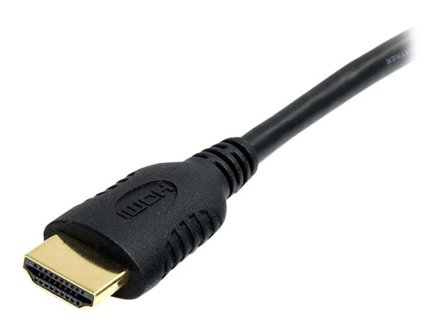 StarTech.com Câble HDMI haute vitesse avec Ethernet 0,5 m - HDMI vers HDMI Mini - M/M - Câble HDMI avec Ethernet - HDMI mâle pour 19 pin mini HDMI Type C mâle - 50 cm - blindé - noir - HDACMM50CM - Câbles HDMI
