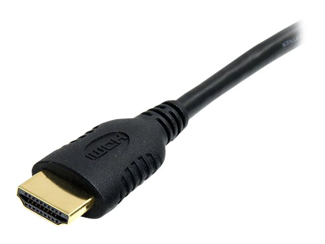 StarTech.com Câble HDMI haute vitesse avec Ethernet 0,5 m - HDMI vers HDMI Mini - M/M - Câble HDMI avec Ethernet - HDMI mâle pour 19 pin mini HDMI Type C mâle - 50 cm - blindé - noir - HDACMM50CM - Accessoires pour systèmes audio domestiques