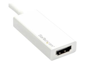 StarTech.com Adaptateur USB C vers HDMI - Convertisseur USB Type C vers HDMI - Compatible Thunderbolt 3 - 4K 60 Hz - Blanc (CDP2HD4K60W) - High Speed - adaptateur vidéo - 24 pin USB-C mâle pour HDMI femelle - 15 cm - blanc - support 4K - CDP2HD4K60W - Accessoires pour téléviseurs