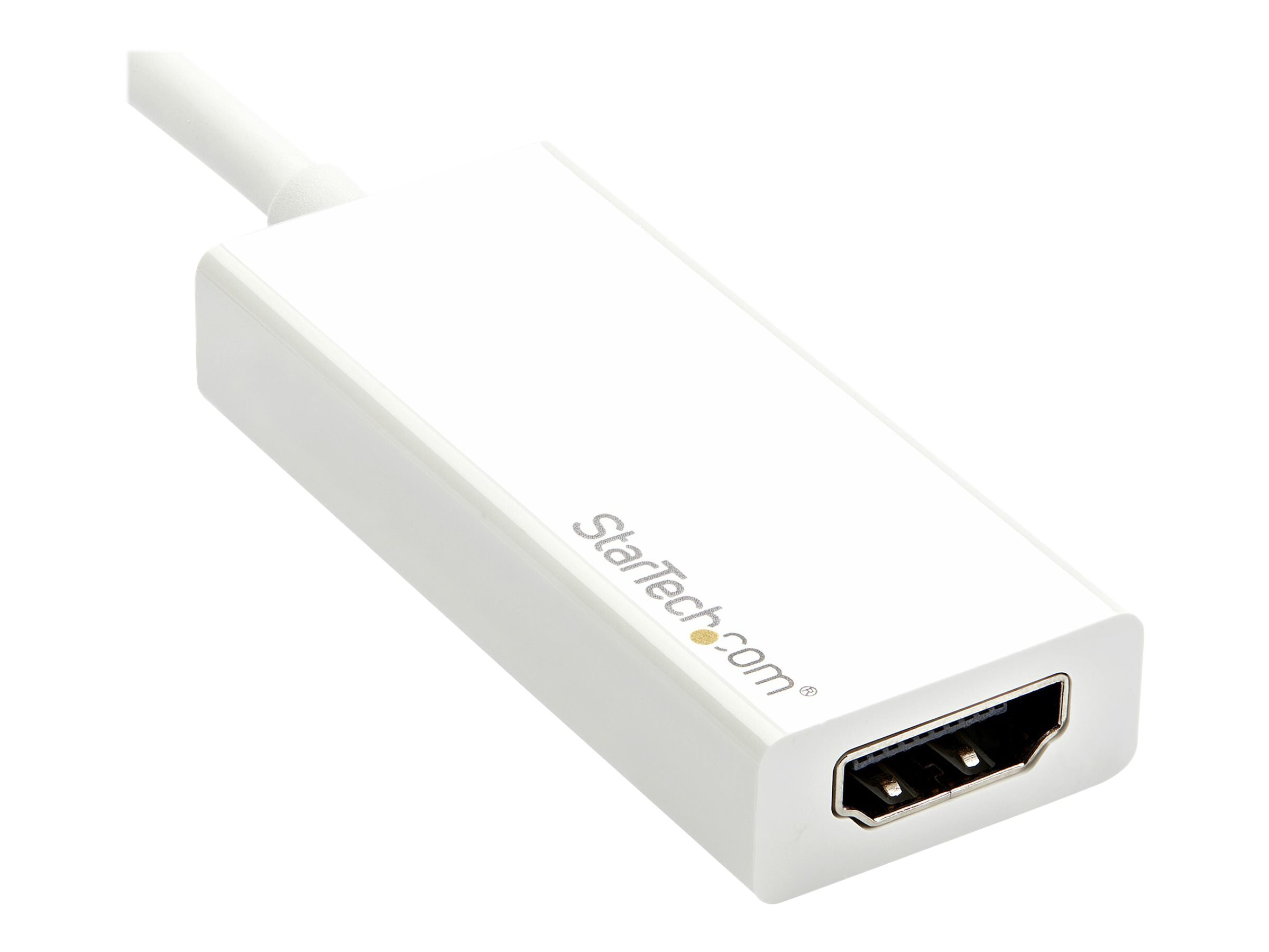 StarTech.com Adaptateur USB C vers HDMI - Convertisseur USB Type C vers HDMI - Compatible Thunderbolt 3 - 4K 60 Hz - Blanc (CDP2HD4K60W) - High Speed - adaptateur vidéo - 24 pin USB-C mâle pour HDMI femelle - 15 cm - blanc - support 4K - CDP2HD4K60W - Accessoires pour téléviseurs