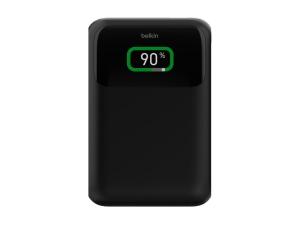 Belkin BoostCharge Pro - Banque d'alimentation - 20000 mAh - 65 Watt - Fast Charge, PD - 3 connecteurs de sortie (24 pin USB-C, USB) - BPB020btBK - Adaptateurs électriques et chargeurs