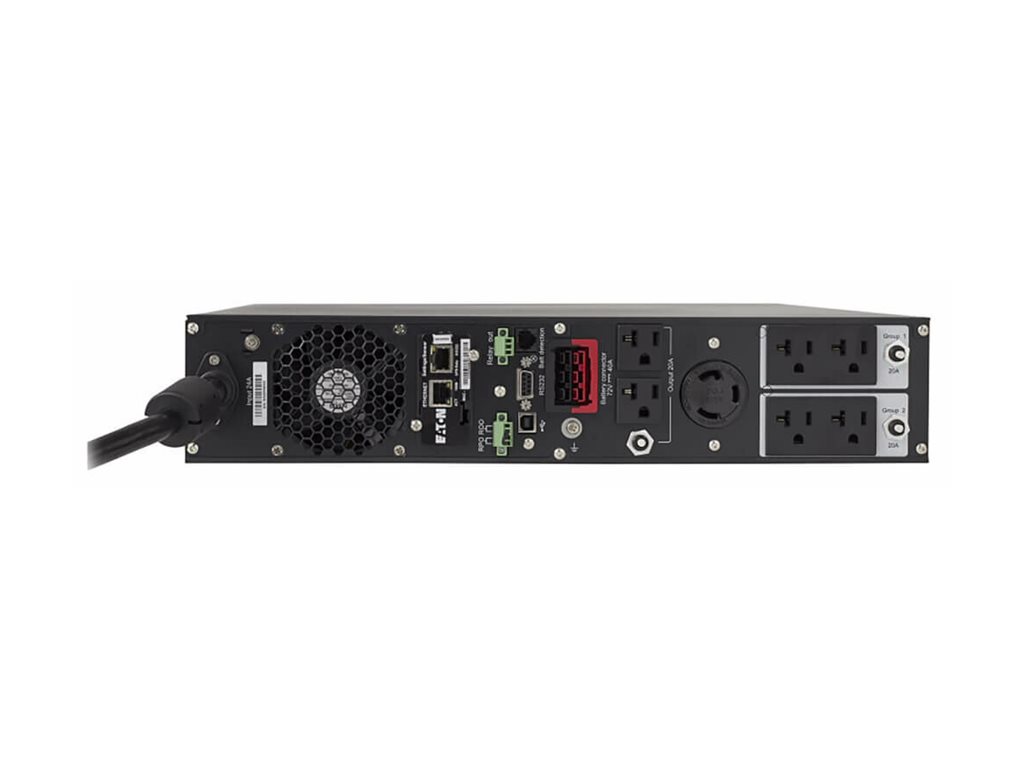 Eaton 9PX 9PX3000RT - Onduleur (montable sur rack / externe) - AC 100/110/120/125 V - 2700 Watt - 3000 VA - Ethernet, RS-232, USB - connecteurs de sortie : 7 - 2U - noir et argent - 9PX3000RT - UPS montables sur rack