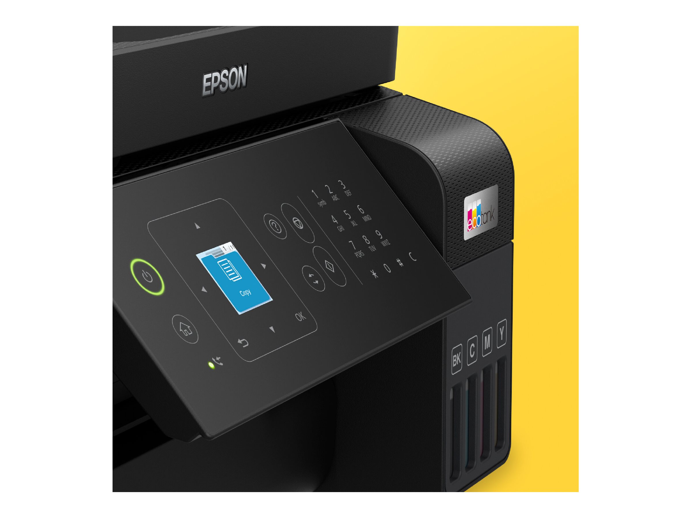 Epson EcoTank ET-4810 - Imprimante multifonctions - couleur - jet d'encre - ITS - 216 x 297 mm (original) - A4/Legal (support) - jusqu'à 15 ppm (impression) - 100 feuilles - 33.6 Kbits/s - USB, LAN, Wi-Fi - C11CK57402 - Imprimantes multifonctions