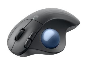 Logitech Ergo Series ERGO M575S - Boule de commande - ergonomique - optique - 5 boutons - sans fil - Bluetooth, 2.4 GHz - récepteur USB Logitech Logi Bolt - graphite - 910-007029 - Dispositifs de pointage